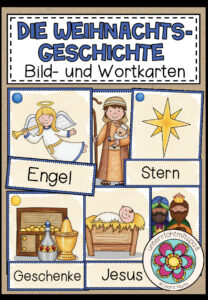 Die Weihnachtsgeschichte – Bild- und Wortkarten
