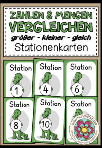 GRÖßER / KLEINER / GLEICH – Stationenkarten