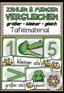 GRÖßER / KLEINER / GLEICH – Tafelmaterial