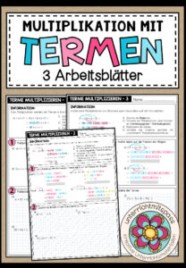 TERME (ohne Potenzen) – Multiplikation (Arbeitsblätter)