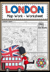 LONDON SIGHTS – Map Work (Worksheet)
