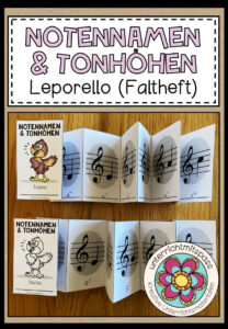NOTENNAMEN (Notenlehre) – Leporello (6 Versionen)