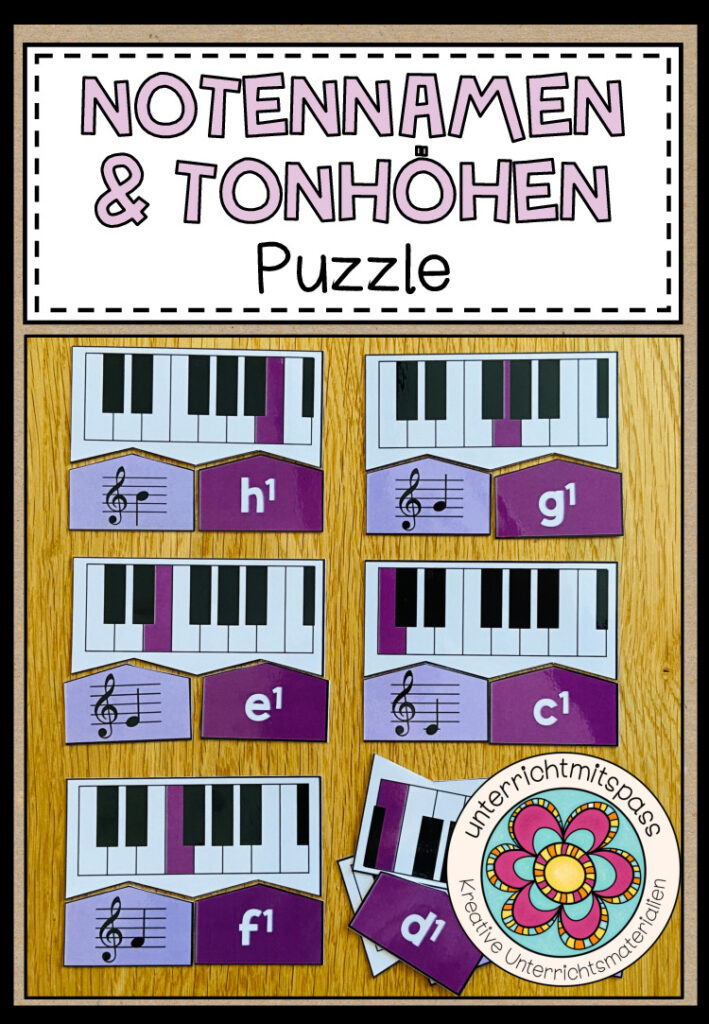 NOTENNAMEN & TONHÖHEN – Puzzle