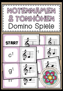 NOTENNAMEN & TONHÖHEN (Notenlehre) – Domino