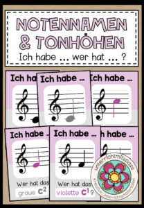 NOTENNAMEN & TONHÖHEN (Notenlehre) – Ich habe … Wer hat … ?