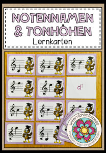 NOTENNAMEN & TONHÖHEN (Notenlehre) – Lernkarten
