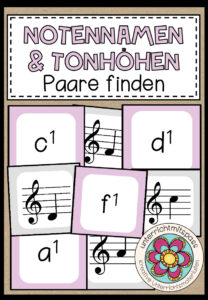 NOTENNAMEN & TONHÖHEN (Notenlehre) – Paare finden