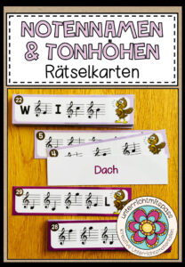 NOTENNAMEN & TONHÖHEN (Notenlehre) – Rätselkarten
