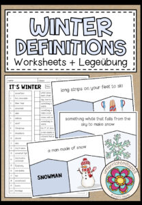WINTER Definitions – Legeübung + Worksheet (3-fach differenziert)