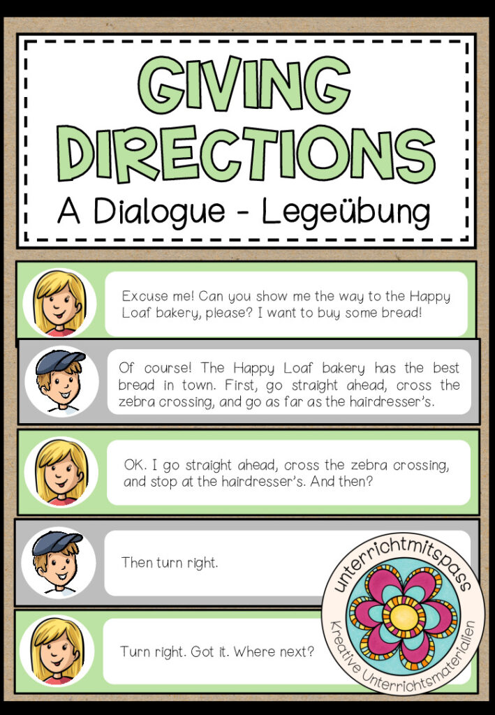 GIVING DIRECTIONS – A dialogue (Legeübung)