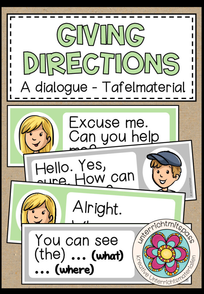 GIVING DIRECTIONS – A Dialogue (Tafelmaterial)