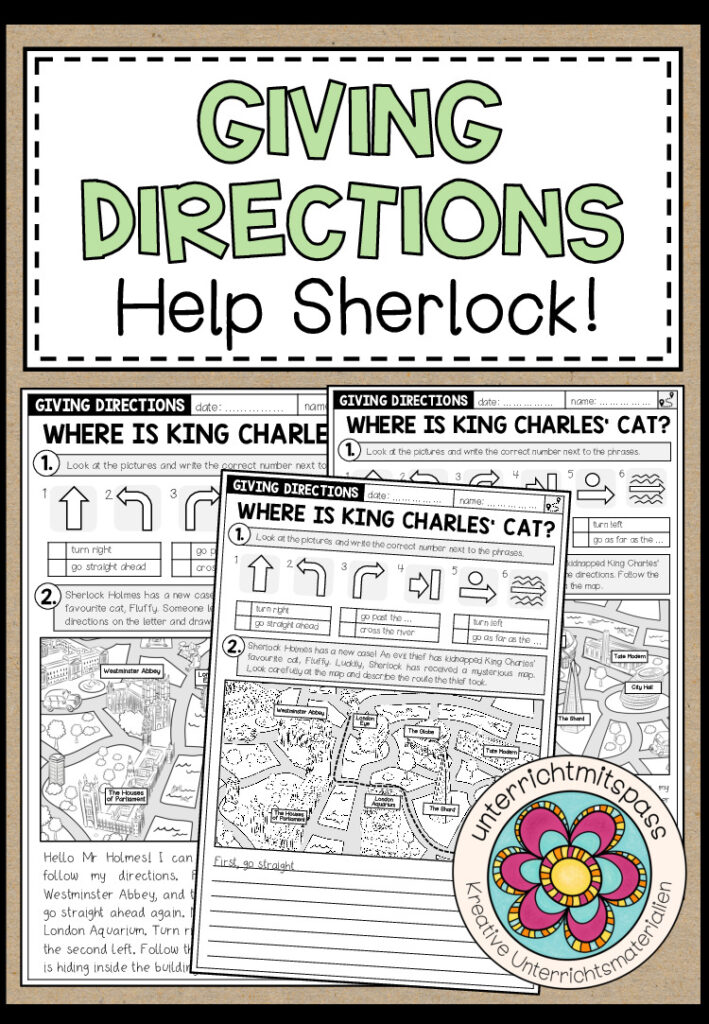 GIVING DIRECTIONS – Help Sherlock (3-fach differenziert)