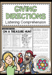 GIVING DIRECTIONS – On a treasure hunt (Listening Comprehension)