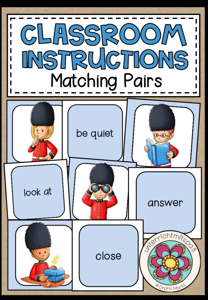 Classroom Instructions – Matching Pairs