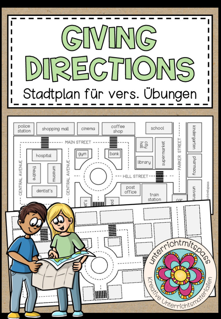 GIVING DIRECTIONS – Stadtplan für diverse Übungen