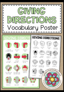 GIVING DIRECTIONS – Vocabulary Poster