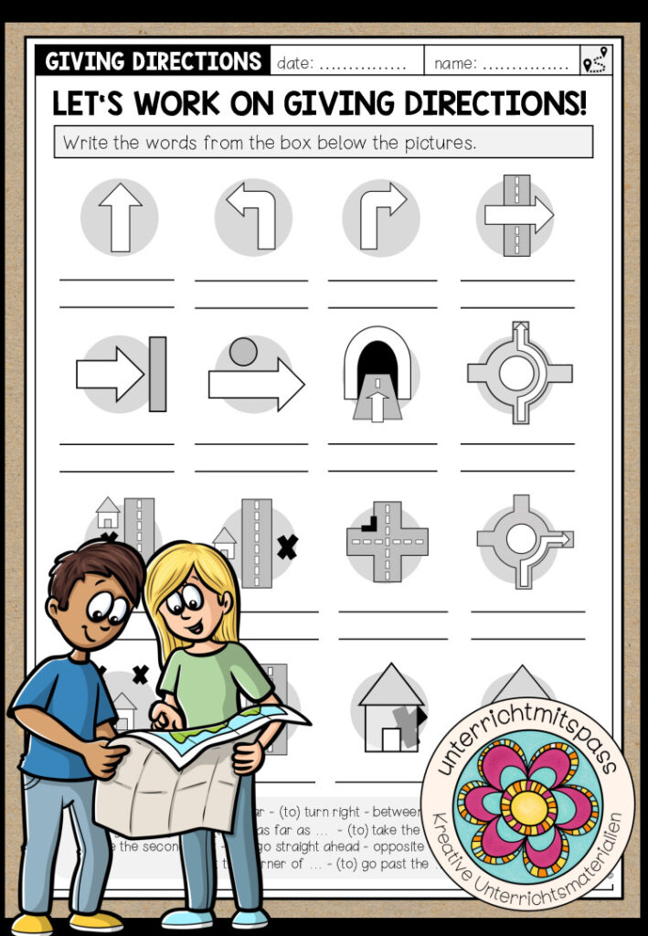 GIVING DIRECTIONS – Vocabulary Worksheet