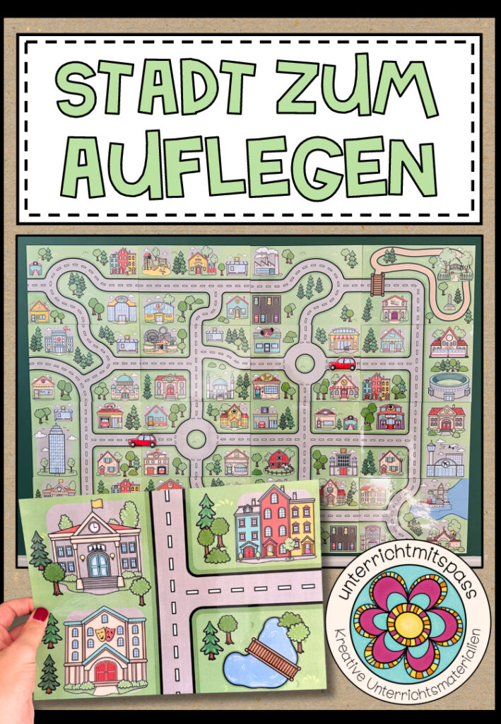 Stadt zum Auflegen (Bastelvorlage)