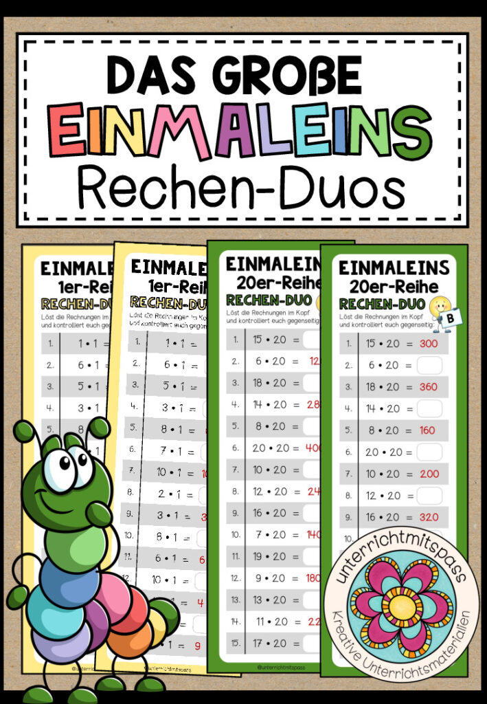 DAS GROßE EINMALEINS – 10 Rechen-Duos