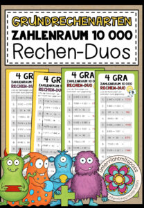GRUNDRECHENARTEN (Zahlenraum 10 000) – 3 Rechen-Duos