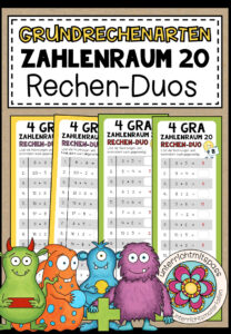 GRUNDRECHENARTEN (Zahlenraum 20) – 3 Rechen-Duos
