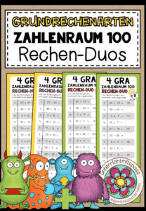 GRUNDRECHENARTEN (Zahlenraum 100) – 3 Rechen-Duos