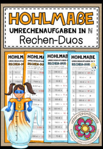HOHLMAßE (Umrechenaufgaben in N) – 3 Rechen-Duos