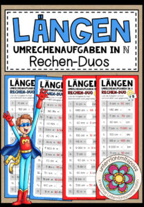 LÄNGEN (Umrechenaufgaben in N) – 3 Rechen-Duos