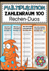 MULTIPLIKATION (Zahlenraum 100) – 3 Rechen-Duos