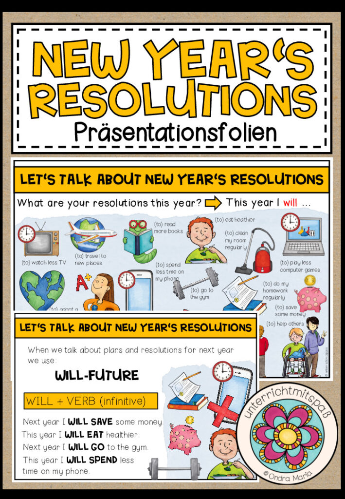 NEW YEAR’S RESOLUTIONS – Präsentationsfolien
