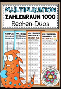 MULTIPLIKATION (Zahlenraum 1000) – 3 Rechen-Duos