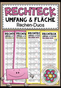 RECHTECK (Umfang, Fläche) – 2 Rechen-Duos
