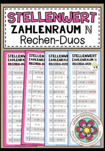 STELLENWERT (Zahlenraum N) – 3 Rechen-Duos
