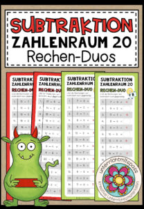 SUBTRAKTION (Zahlenraum 20) – 3 Rechen-Duos