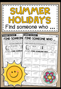 SUMMER HOLIDAYS – Find someone who … (Bingo)