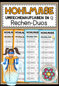 HOHLMAßE (Umrechenaufgaben in Q) – 3 Rechen-Duos