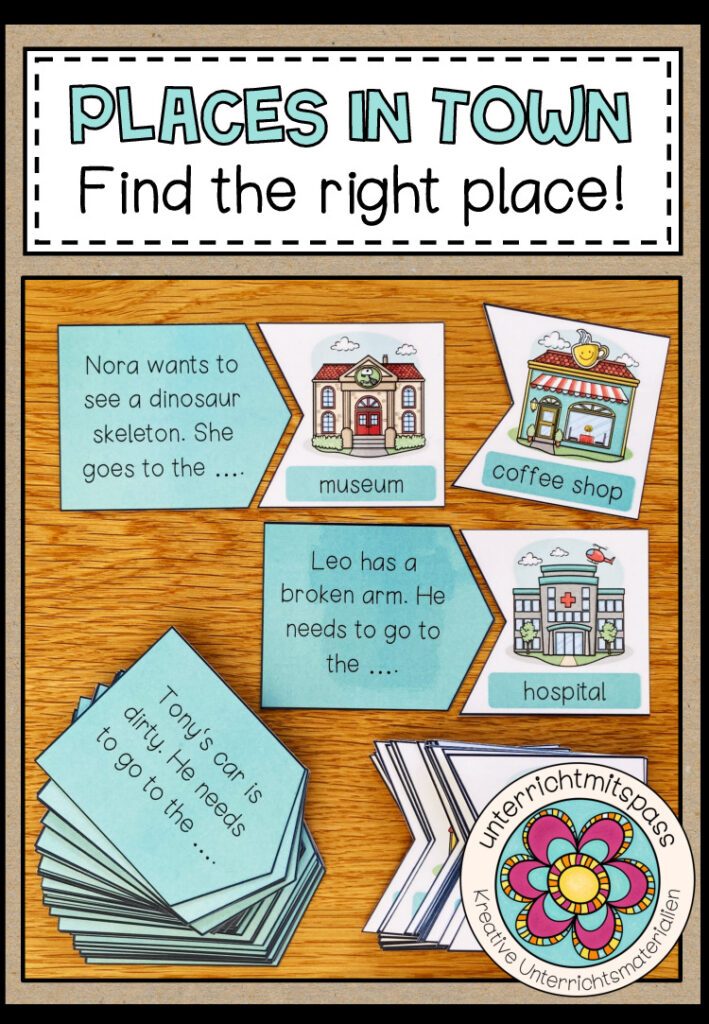 PLACES IN TOWN – Find the right place (Puzzle)