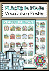 PLACES IN TOWN – Vocabulary Poster