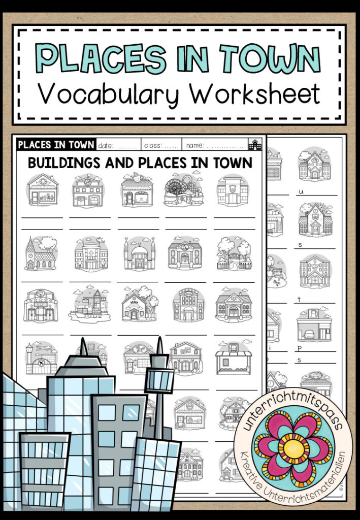 PLACES IN TOWN – Vocabulary Worksheet