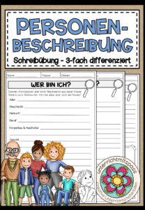 PERSONENBESCHREIBUNG – Eine Personenbeschreibung in 3 Schritten verfassen (Arbeitsblätter)