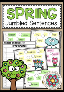 SPRING – Jumbled Sentences (Task Cards / Aufgabenkarten)