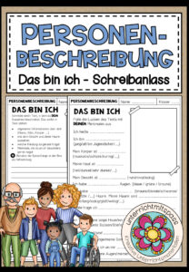 PERSONENBESCHREIBUNG – Das bin ich (Schreibanlass – 2-fach differenziert)