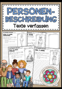 PERSONENBESCHREIBUNG – Texte verfassen (12 verschiedene Personen) 2-fach differenziert