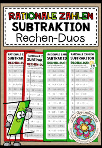 RATIONALE ZAHLEN (Subtraktion) – 3 Rechen-Duos