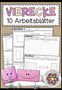 VIERECKE (für die Grundschule) – 10 Arbeitsblätter