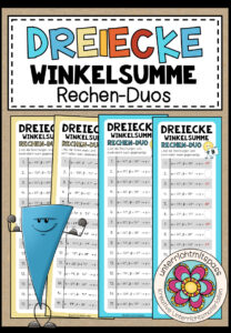 DREIECKE (Winkelsumme) – 3 Rechen-Duos