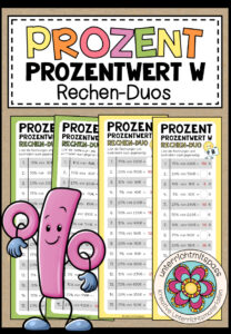 PROZENTRECHNUNG (Prozentwert W) – 3 Rechen-Duos