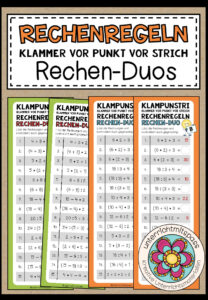 RECHENREGELN (Klammer vor Punkt vor Strich) – 3 Rechen-Duos