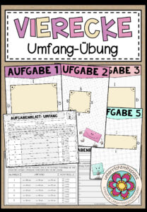 VIERECKE (für die Grundschule) – Umfang-Übung