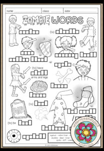 Zombie Words – Vocabulary Worksheet